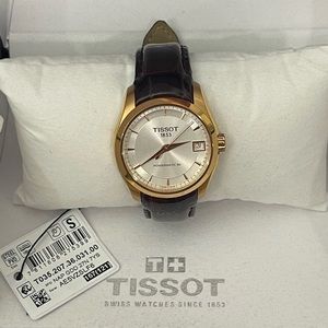 Tissot Couturier Automatic Silver Dial Ladies Watch T0352073603100 Brand New